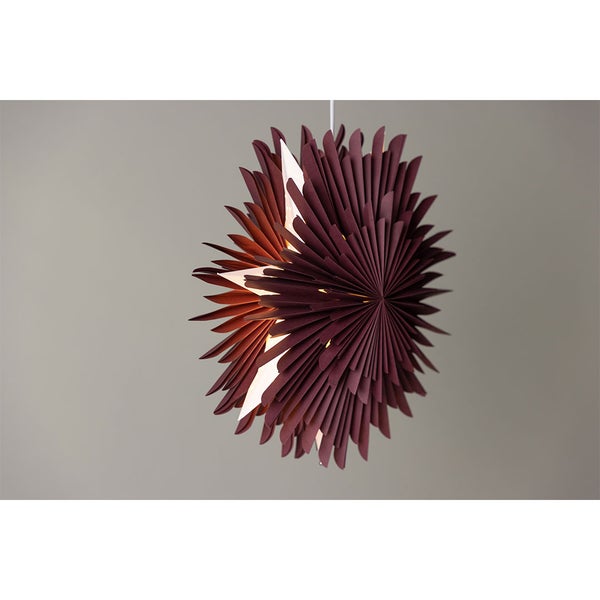 Sälen Weihnachtsstern mit Licht Papier Ø46 cm Pendelleuchte dunkelrot. 46 X 18 X 46 cm