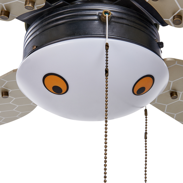 Deckenventilator mit Licht DOLORES Gelb