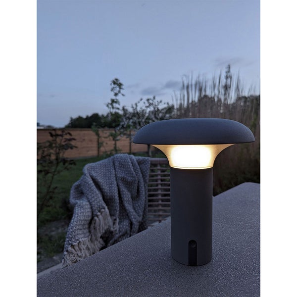Ramsey Outdoor Lampe LED wiederaufladbar grau, matt. 17 X 17 X 21 cm
