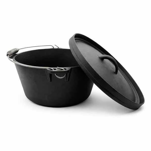 Gusseiserner Dutch Oven mit Deckel und Tragegriff