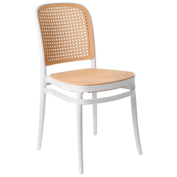 Esszimmerstuhl 4er Set PLOSE Weiß / Beige
