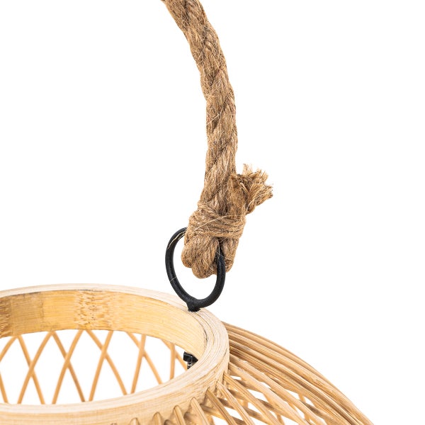 Ländliche Outdoor-Tischlampe aus Rattan – Calamus
