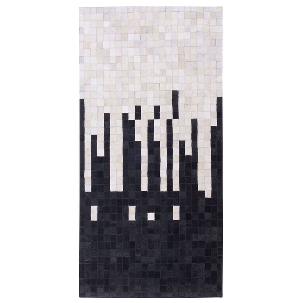 Teppich BOLU Schwarz 80 x 150 cm Echtleder