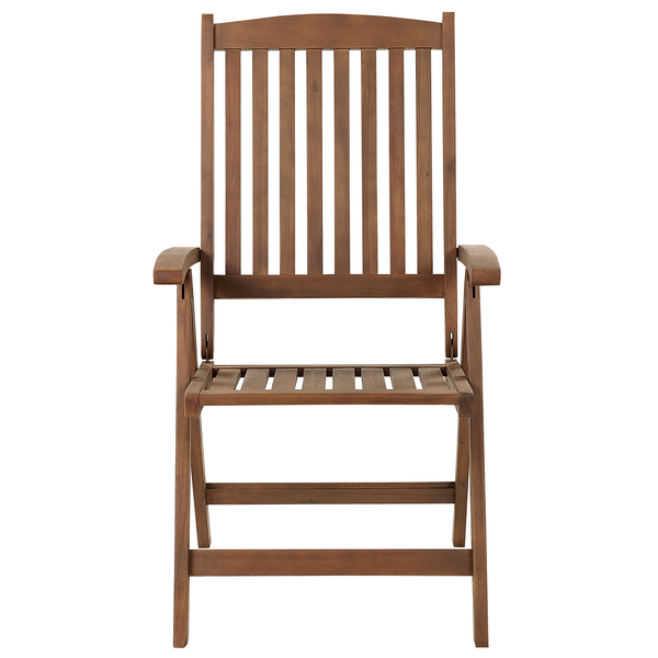 Bistro Set klappbar AMANTEA Akazienholz Dunkelbraun