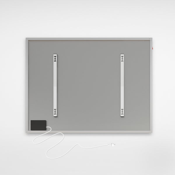 Infrarotpanel Quality Heating Aluminiumrahmen Serie 100x60cm 580 Watt Aluminium Weiß IP54 inkl. Wandhalterung & 2m Kabel