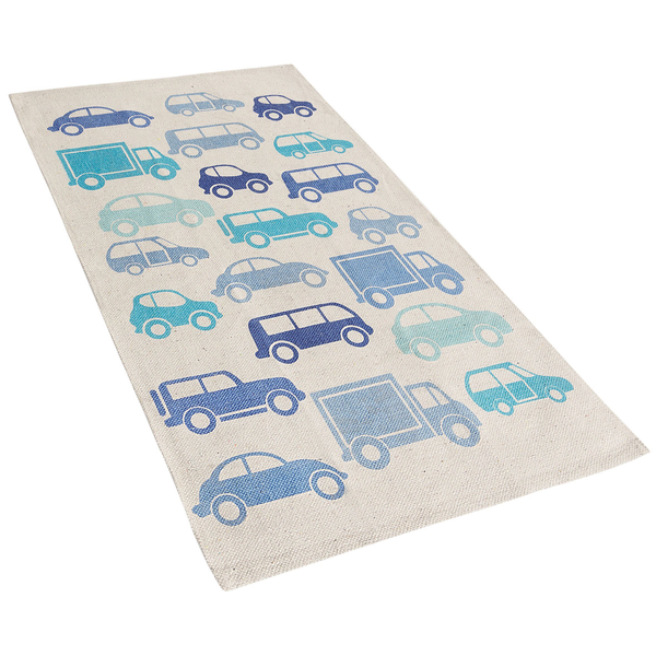 Kinderteppich MADURAJ Blau 60 x 90 cm Baumwolle