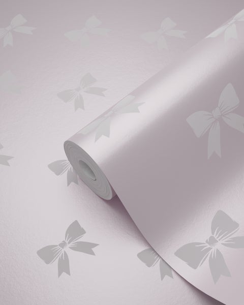 Origin Wallcoverings Tapete kleine Schleifen Rosa - 53 cm x 10.05 m - 346844