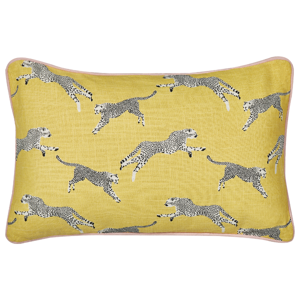 Dekokissen Tiermotiv Baumwolle gelb 30 x 50 cm 2er Set ARALES