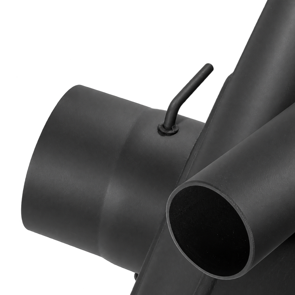 Ofenrohr mit Drosselklappe aus Metall als Verbindungselement für Kaminöfen