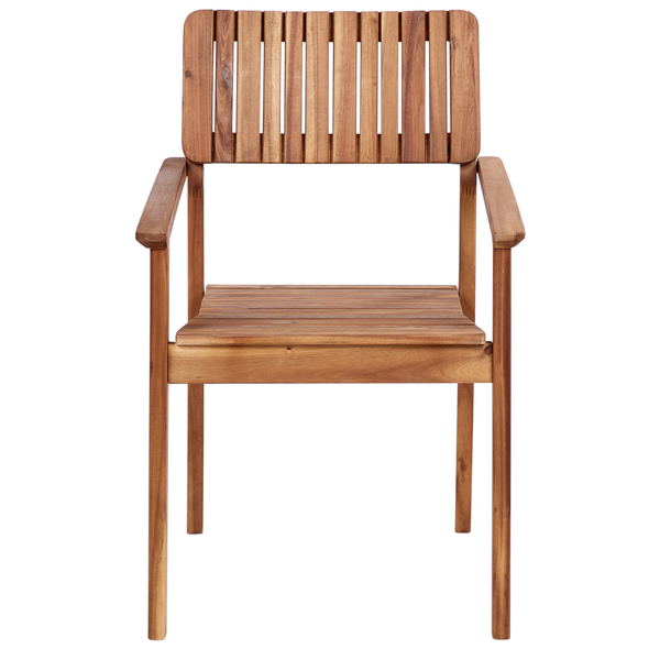 Gartenstuhl 2er Set AGELLO Akazienholz Braun