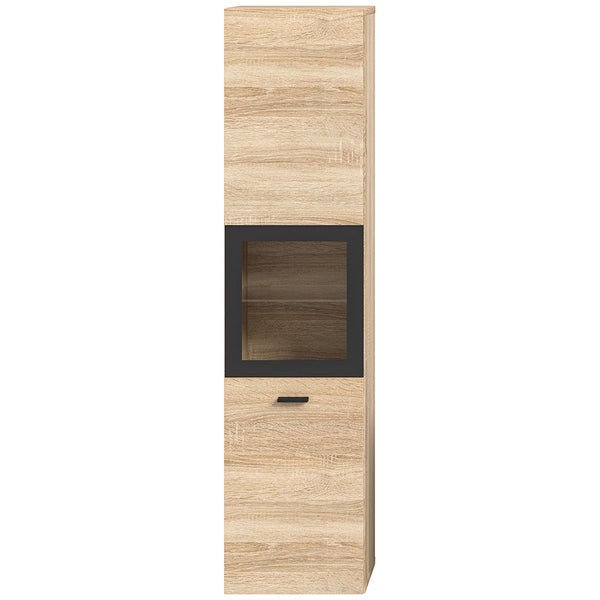 Boston Hochschrank Bad 1 Tür Eiche Dekor. 30 X 29 X 125 cm