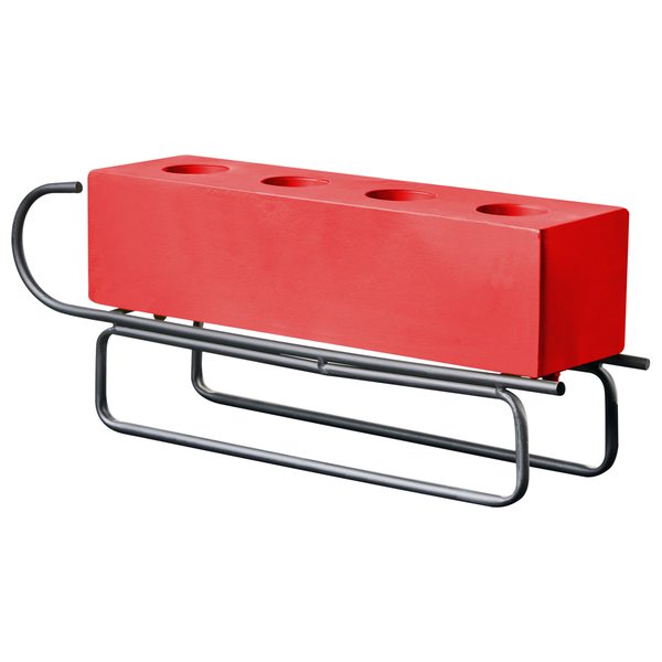 Blumenkasten mit vier Öffnungen und Metallgestell