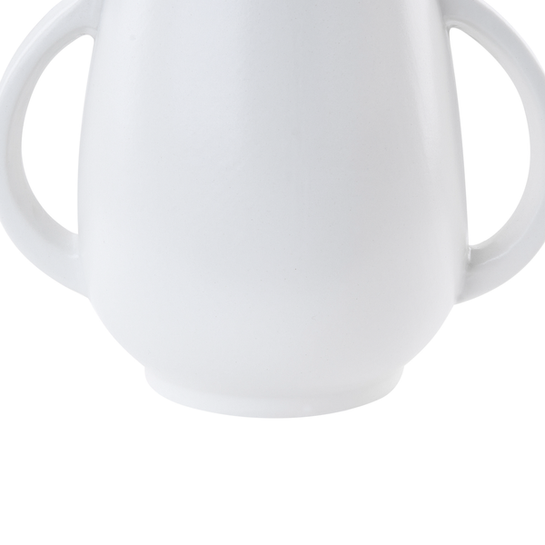 Blumenvase KOROPI Keramik 19 cm Weiß