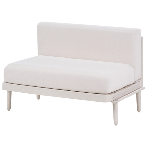 Einzelnes Gartensofa mit Rückenlehne und Stoffbezug