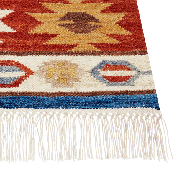 Teppich JRARAT Bunt 200 x 300 cm Wolle Kelim