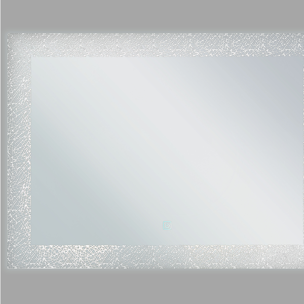 LED-Badezimmer-Spiegel NEXON 80 cm 60 cm Silber