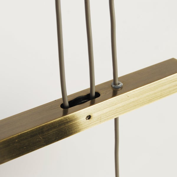 4er Pendelleuchte TILDE, klassische Pendellampe aus Metall und Textil  in Braun und Beige, mit E27-Fassungen, Pendelleuchte höhenverstellbar und  86 cm lang,  ideal als Esszimmerleuchte