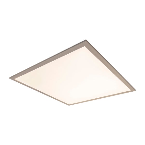 LED Panel-Deckenleuchte NICO, funktionelle Deckenleuchte aus Metall und Kunststoff in weiß, mit festverbauten LED und vielen Funktionen, ideal für Büro, Praxis oder Werkstatt, ca. 59,5 x 59,5 cm