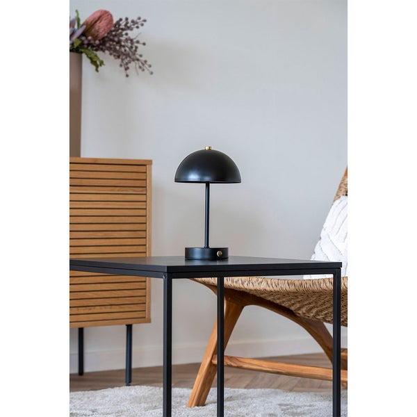 Holt Tischlampe LED wiederaufladbar schwarz. 15 X 15 X 25 cm