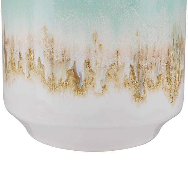 Detailansicht einer Dekovase mit abstraktem Muster