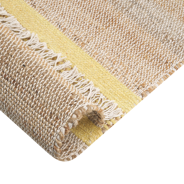Teppich TALPUR Gelb 80 x 300 cm Jute