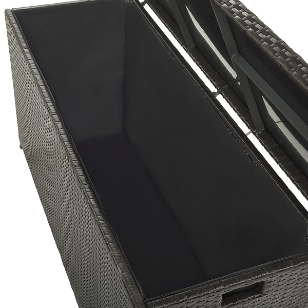 Aufbewahrungsbox MODENA Polyrattan 126 cm 46 cm Braun