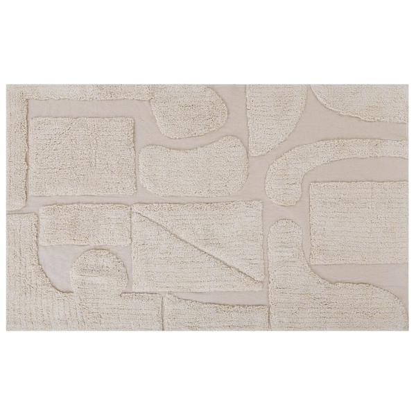 Teppich DIYADIN Beige 140 x 200 cm Baumwolle