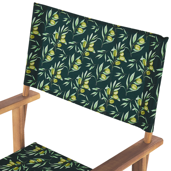 Gartenstuhl 2er Set CINE Akazienholz Dunkelgrün
