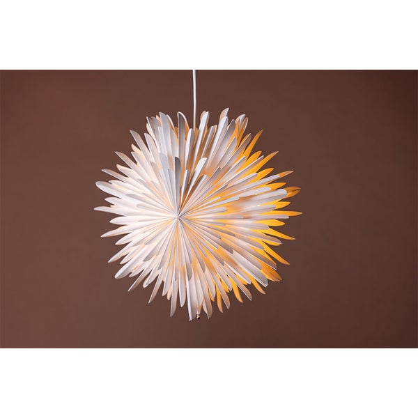 Sälen Weihnachtsstern mit Licht Papier Ø35 cm Pendelleuchte weiß. 35 X 18 X 35 cm