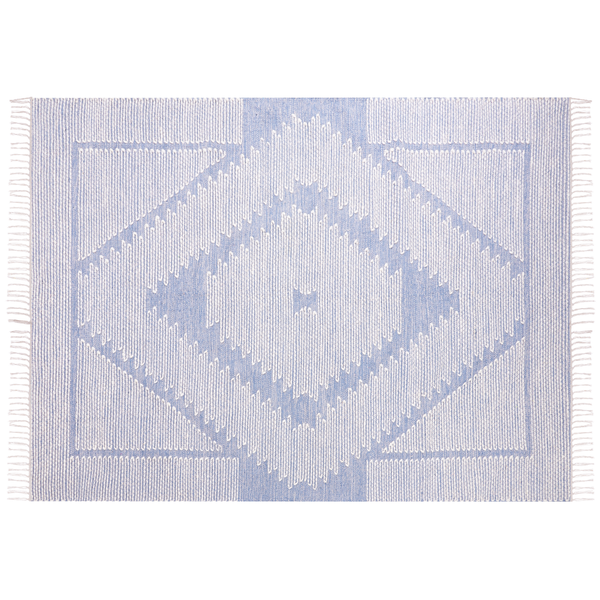 Teppich ANSAR Blau 160 x 230 cm Baumwolle