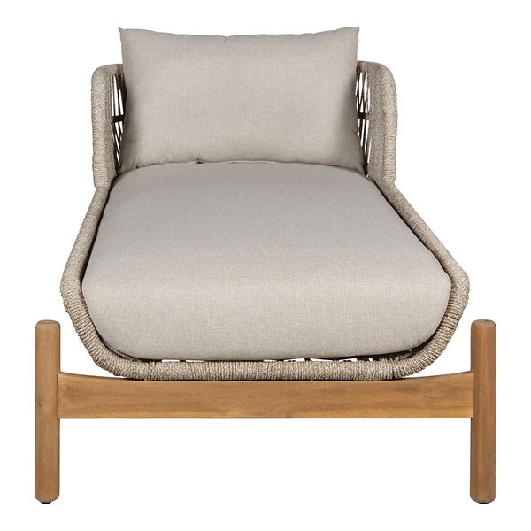 Terracina Sonnenliege inkl. Kissen braun, beige. 87 X 190 X 73 cm