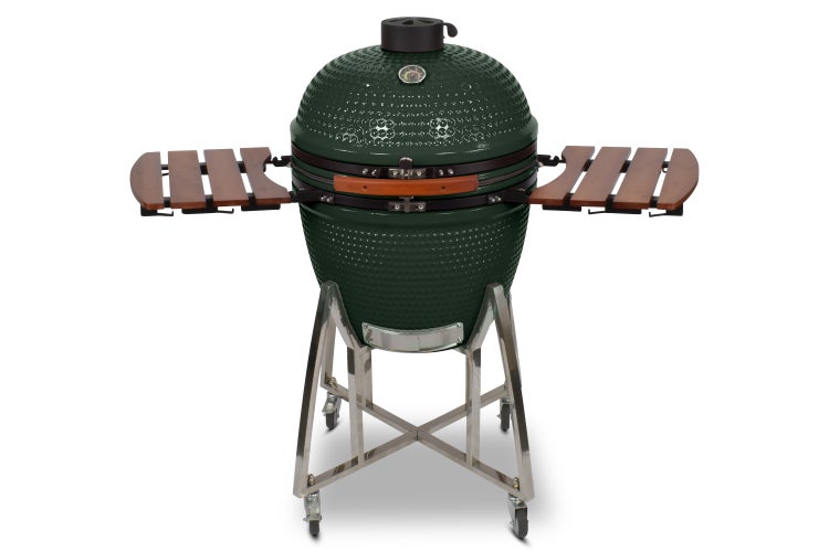 Kamado CL-23,5 Profi Keramik Grill Grün, Grilldurchmesser 60cm, Grillrostdurchmesser 51,5cm, BBQ Grillei Holzkohlegrill Grill Keramikgrill