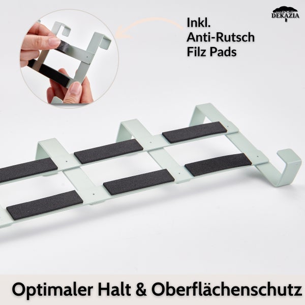 DEKAZIA® Türgarderobe zum Einhängen Grün | Türgarderobe Kinderzimmer bunt Kleiderhaken Tür Haken Tür Hakenleiste Innenseite Tür Garderobe Türhakenleiste Türhänger Garderobenhaken Kinder Türhaken