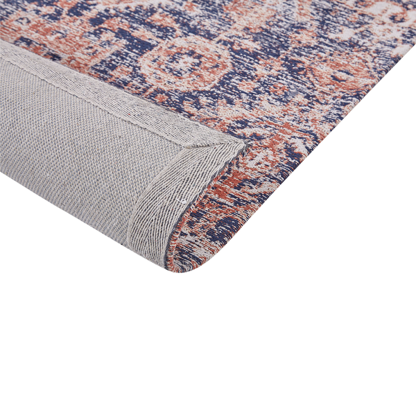 Teppich KURIN Blau 80 x 300 cm Baumwolle