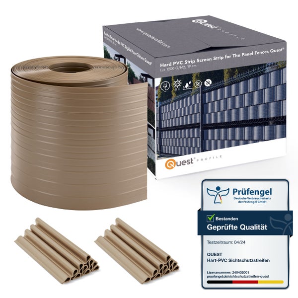 Quest Profile Hart-PVC Sichtschutzstreifen für Zaunpaneele mit Prüfengel Siegel