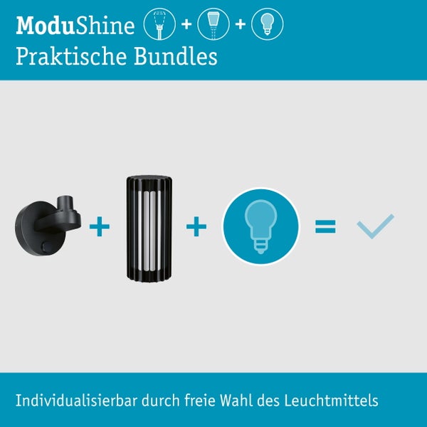 Set ModuShine Wandhalter Ferina ohne Sensor Anthrazit