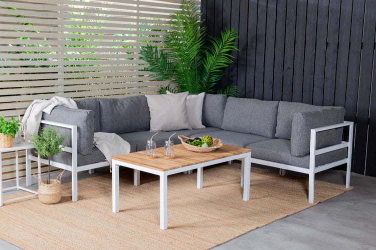 Copacabana Lounge-Set 2 Teile weiß. 60 X 110 X 45 cm