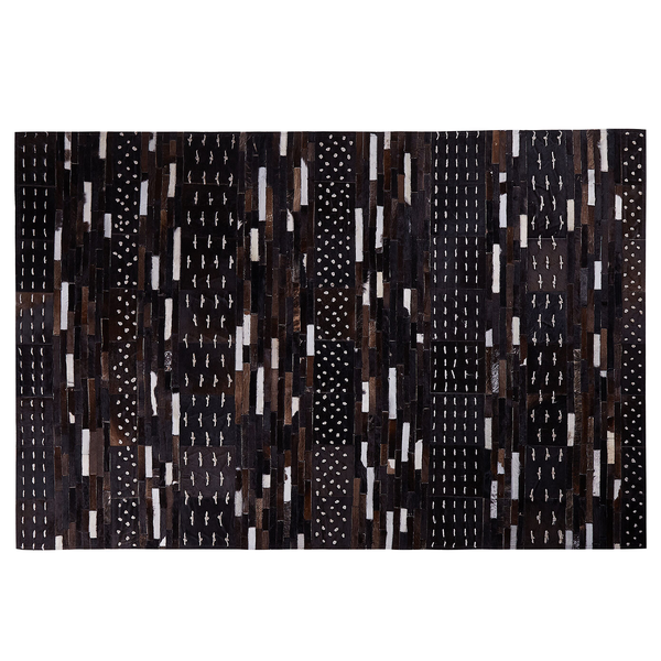 Teppich AKSEKI Dunkelbraun 140 x 200 cm Echtleder