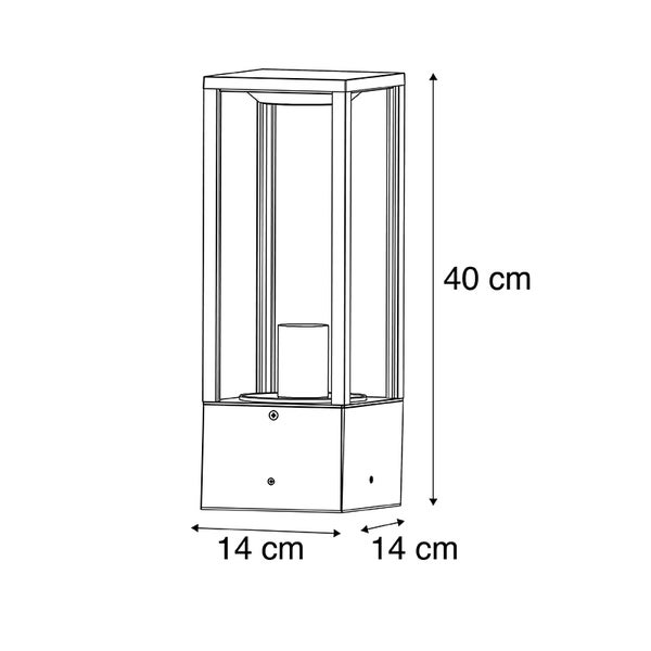 Industrielle Außenleuchte schwarz 40 cm IP44 - Charlois