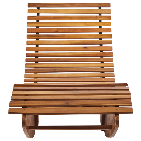 Sonnenliege mit Kissen BRESCIA PREMIUM Akazienholz Hellbeige