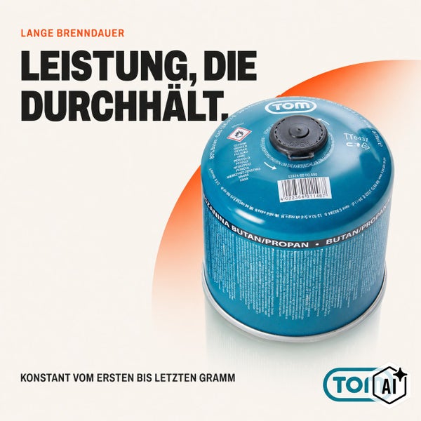 TOM Gaskartusche Butan Propan Gemisch für Campingkocher und Lötgeräte