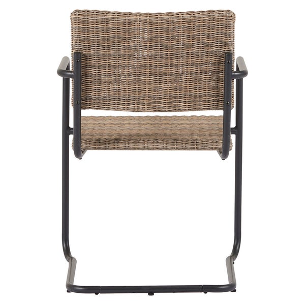 Camille Gartenstuhl Polyrattan schwarz, natur. 55 X 59 X 83 cm