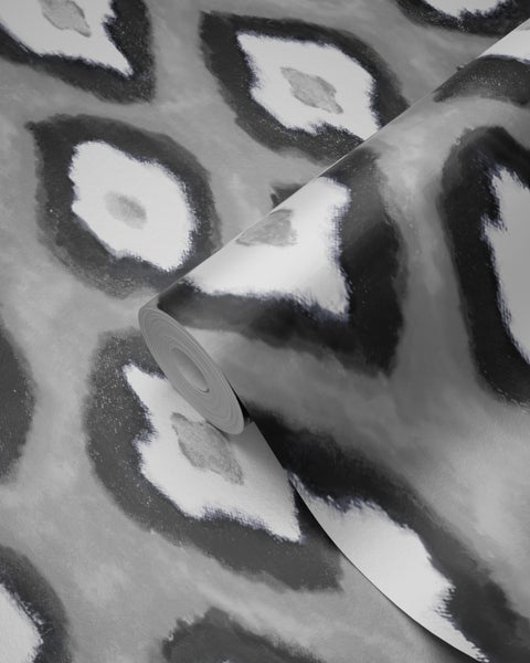 Origin Wallcoverings Tapete Ikat-Motiv Schwarz und Weiß - 53 cm x 10.05 m - 346919