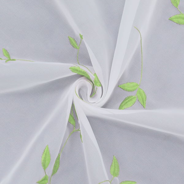 Gardine aus Voile mit Blattmotiven