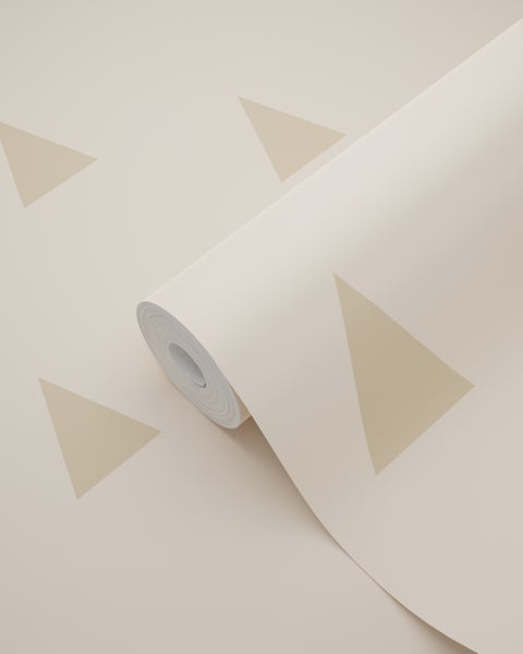 ESTAhome Tapete grafische Dreiecke Beige - 53 cm x 10.05 m - 139725