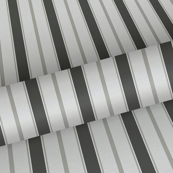 Sanders und Sanders Tapete Streifen Schwarz und Grau - 53 cm x 10.05 m - 640701
