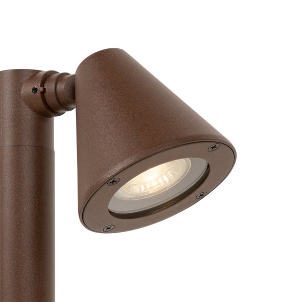 Moderner Außenpfosten rostbraun 60 cm IP44 verstellbar - Ciara