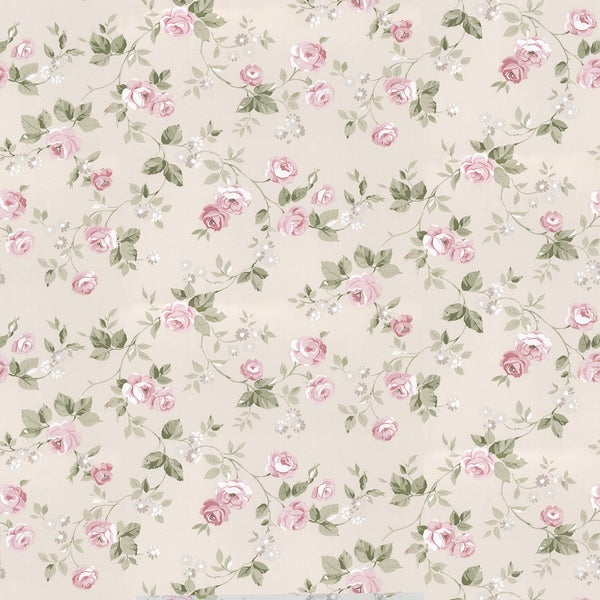 Sanders und Sanders Tapete Blumen Beige und Altrosa - 53 cm x 10 m - 640399