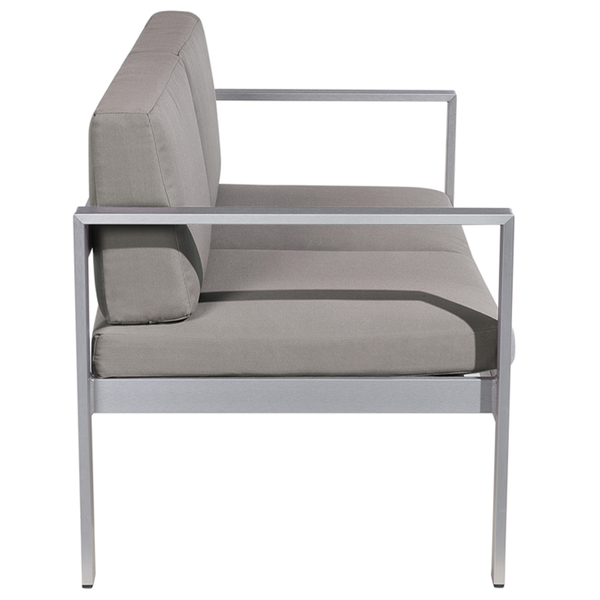 Gartensofa 2-Sitzer SALERNO Metall Dunkelgrau