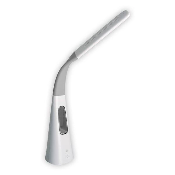 LED-Tischleuchte VENTU mit Ventilator, mit Touch, dimmbar, aus weißem Kunststoff, fest verbaute LEDs, 40 cm hoch